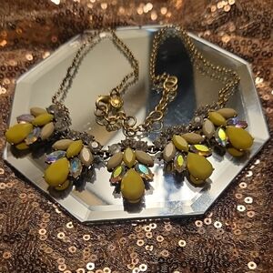 J. Crew Gold and Yellow Statement Necklace